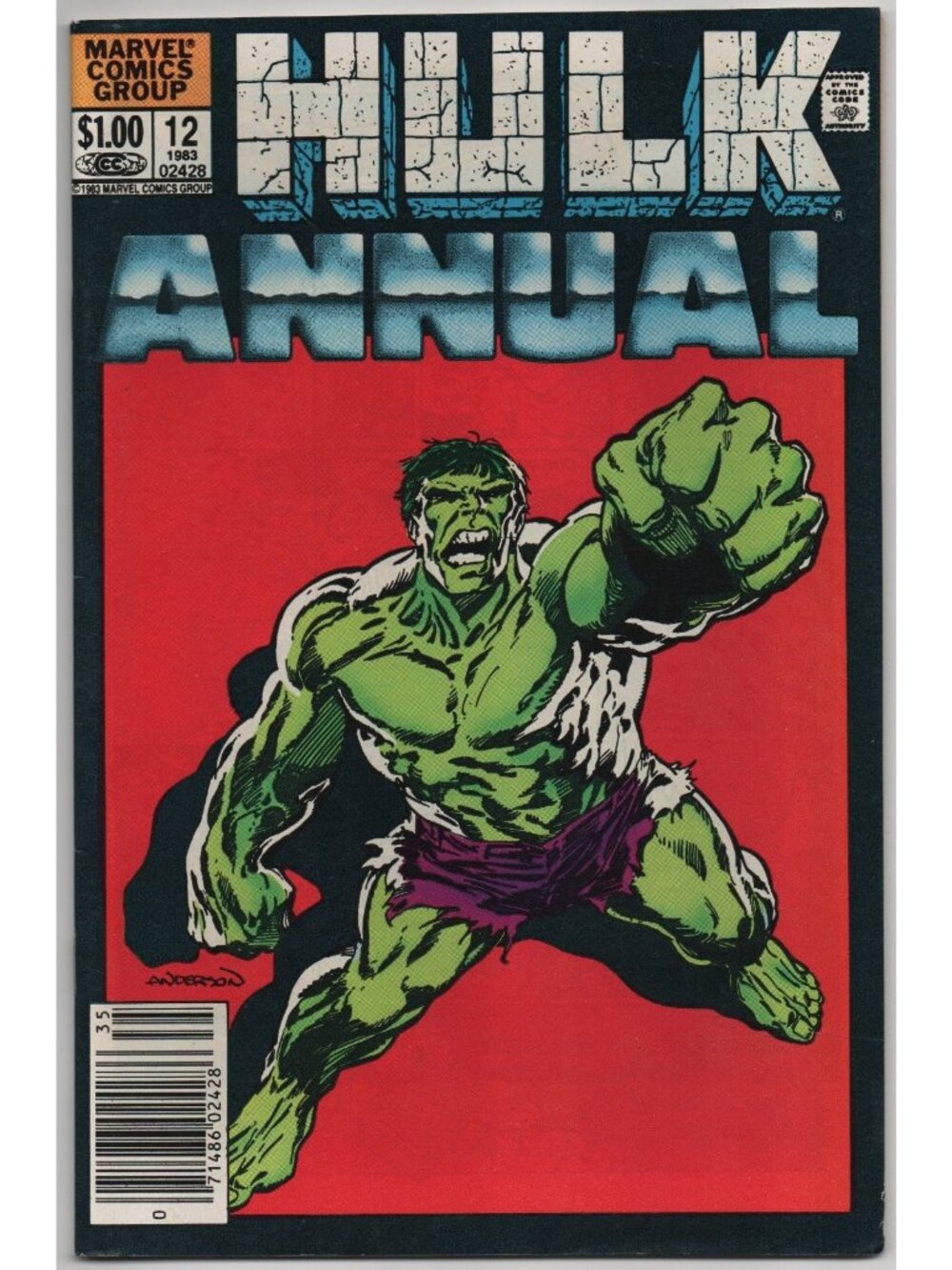 Incredible Hulk Annual 12 Marvel Comics 1983 FN+ 6.5 Newsstand